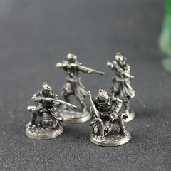 Vintage Copper Gun Soliders Figurines Model Statue Desktop Ornament