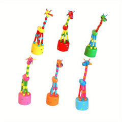Kids Intelligence Dancing Stand Giraffe Wooden Toy