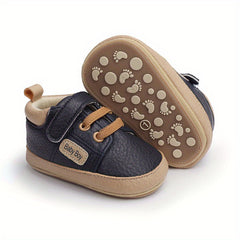 Baby Boys Comfortable Sneakers with Hook and Loop Fastener