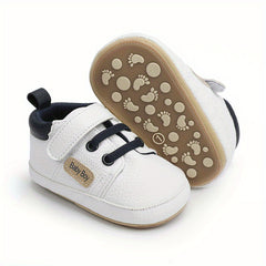 Baby Boys Comfortable Sneakers with Hook and Loop Fastener