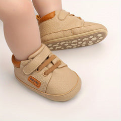 Baby Boys Comfortable Sneakers with Hook and Loop Fastener