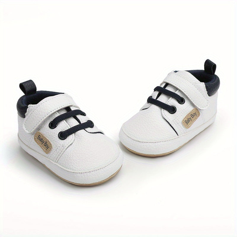 Baby Boys Comfortable Sneakers with Hook and Loop Fastener