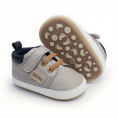 Baby Boys Comfortable Sneakers with Hook and Loop Fastener