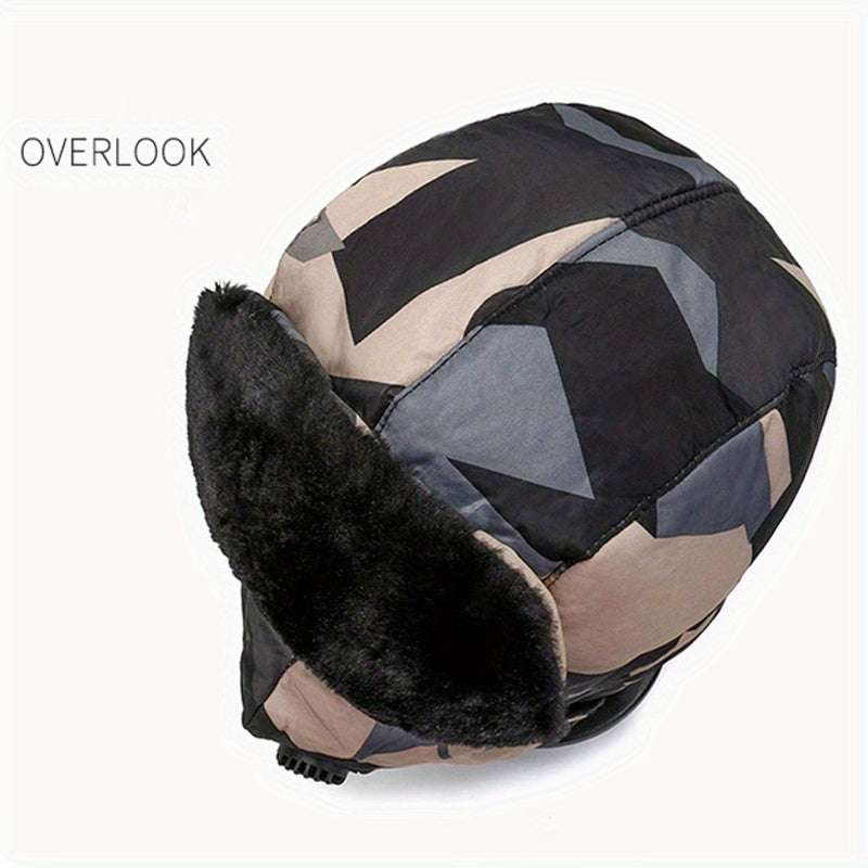 Winter Plush Trapper Hat Windproof Water-resistant