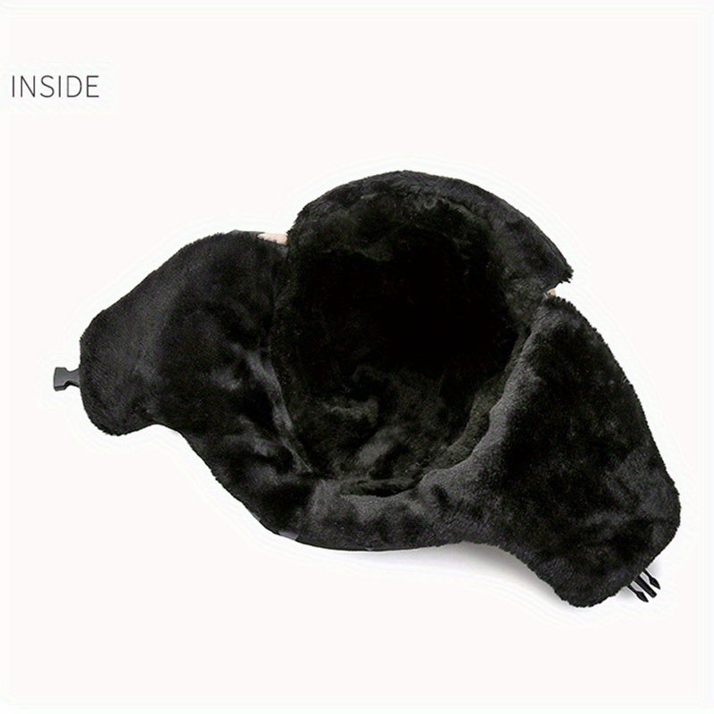 Winter Plush Trapper Hat Windproof Water-resistant