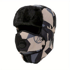 Winter Plush Trapper Hat Windproof Water-resistant