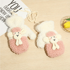 Kids Winter Warm Gloves Plush Coldproof Cartoon Riding Gloves