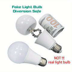 Light Bulb Diversion Safe Home Storage Container Hide Jewelry Money