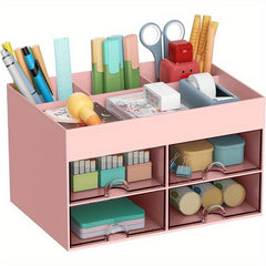Pen Organizer with 4 Drawer Pencil Holder Desk Organizer