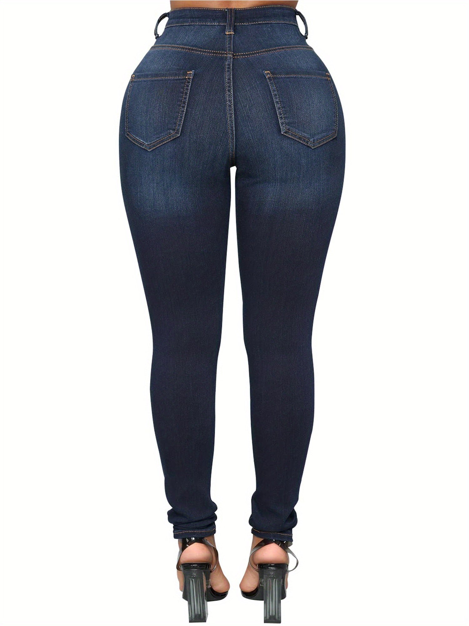 Plus Distressed High Rise Skinny Jeans