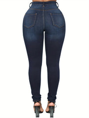 Plus Distressed High Rise Skinny Jeans