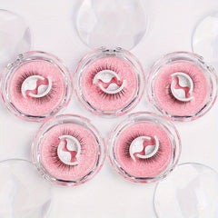 5 Pairs Self Adhesive False Eyelashes Natural Curly Reusable