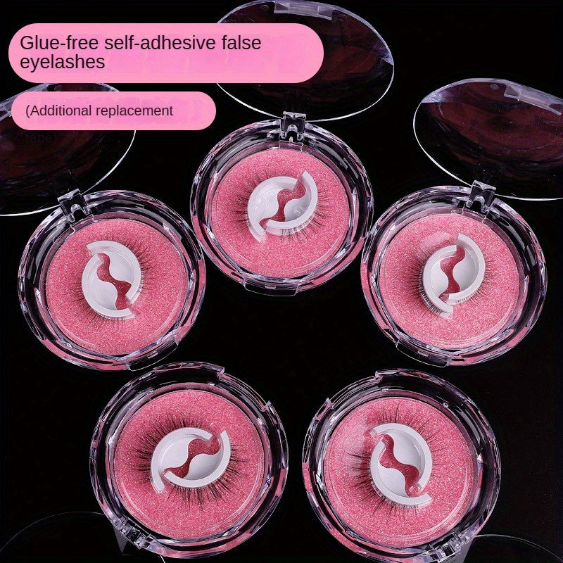 5 Pairs Self Adhesive False Eyelashes Natural Curly Reusable