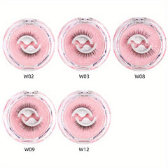 5 Pairs Self Adhesive False Eyelashes Natural Curly Reusable