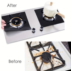 4pcs Gas Stove Cover Protector Non Stick Quick Clean Kitchen Liner