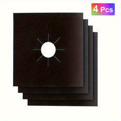 4pcs Gas Stove Cover Protector Non Stick Quick Clean Kitchen Liner