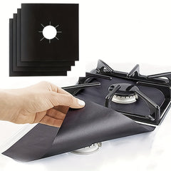 4pcs Gas Stove Cover Protector Non Stick Quick Clean Kitchen Liner