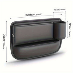 Car PU Leather Storage Box Seat Gaps Cup Holder