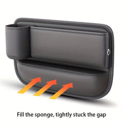 Car PU Leather Storage Box Seat Gaps Cup Holder