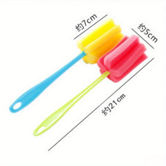 3-Pack Kitchen Cleaning Sponges Brushes for Wine Glasses, Bottles, Mugs