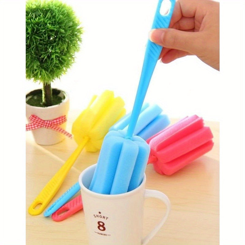 3-Pack Kitchen Cleaning Sponges Brushes for Wine Glasses, Bottles, Mugs