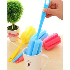 3-Pack Kitchen Cleaning Sponges Brushes for Wine Glasses, Bottles, Mugs