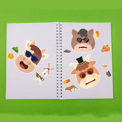 12pcs Farm Animal Puzzle Cartoon Stickers DIY Stickers Self adhesive Stickers