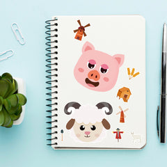 12pcs Farm Animal Puzzle Cartoon Stickers DIY Stickers Self adhesive Stickers