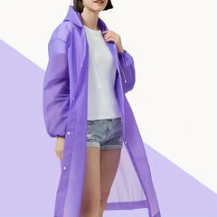 Ultralight Reusable Ponchos Portable Rain Coat with Hood