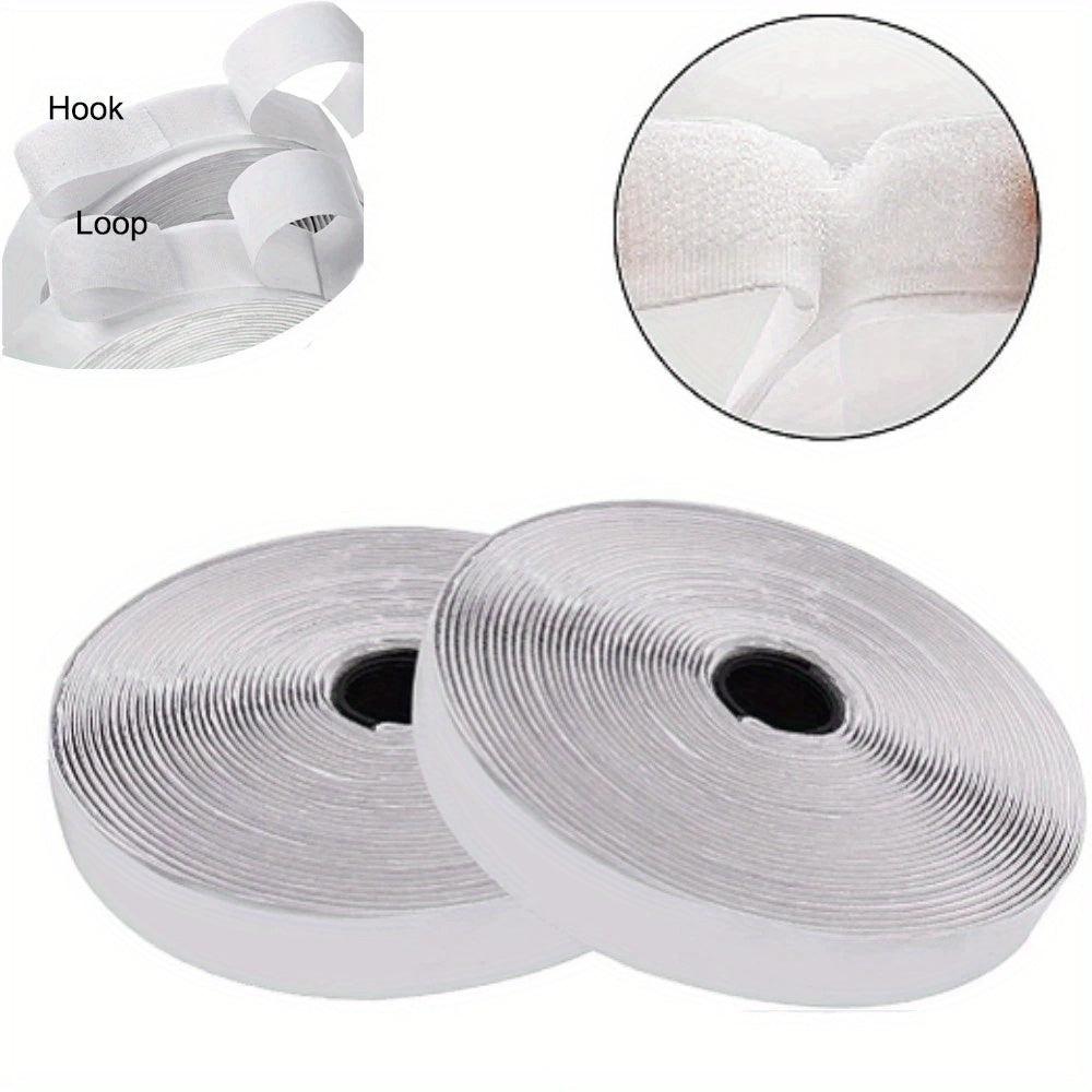 1pc Hook Loop Strips Adhesive Heavy Duty Tape Double Sided Hook Loop Rolls