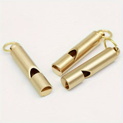 1pc Survival Whistle Safe Metal Whistle Key Chain For Outdoor Camping Emergency