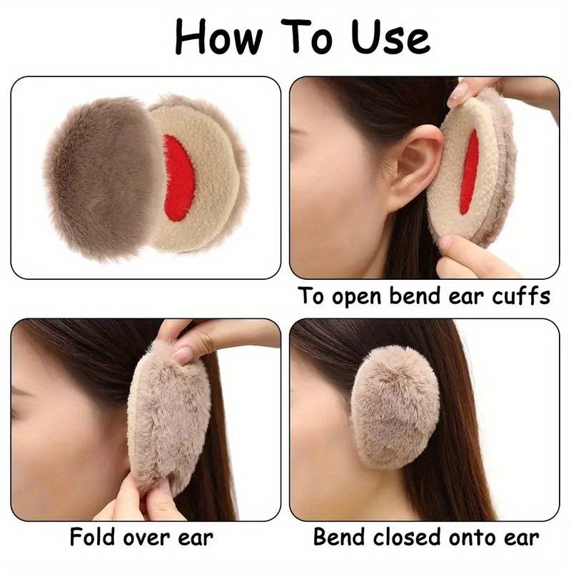 Winter Warm Windproof Plush Earmuffs Set