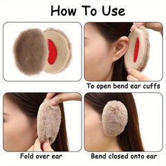Winter Warm Windproof Plush Earmuffs Set