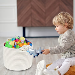 Bohemian Tassel Maca Round Woven Basket - Home Storage Organizer