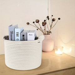 Bohemian Tassel Maca Round Woven Basket - Home Storage Organizer