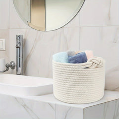 Bohemian Tassel Maca Round Woven Basket - Home Storage Organizer