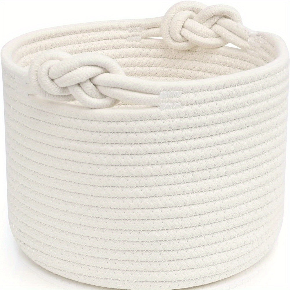 Bohemian Tassel Maca Round Woven Basket - Home Storage Organizer