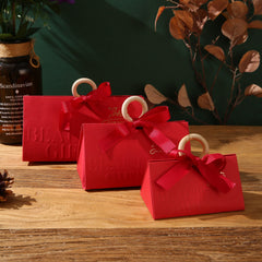 10pcs Triangle Wedding Chocolate Bag Baby Birthday Guest Gift Wrapping