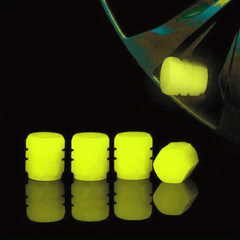 4pcs Universal Car Luminous Valve Caps For Wheel Tyres And Hubs