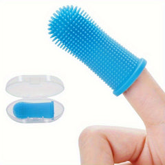 360 Degree Pet Toothbrush Soft Silicone Dog Finger Toothbrush with Storage Box