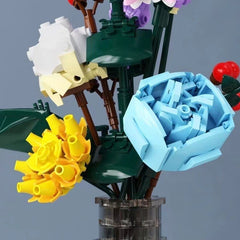 Flower World Building Block Set with Vase Decoration