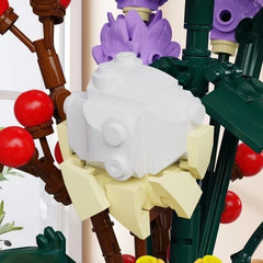 Flower World Building Block Set with Vase Decoration