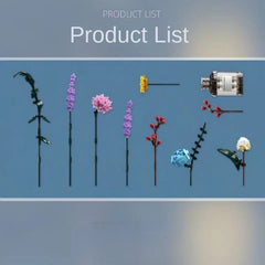 Flower World Building Block Set with Vase Decoration