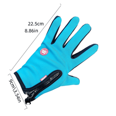 Winter Touch Screen Gloves Unisex Cycling & Skiing Waterproof Zipper