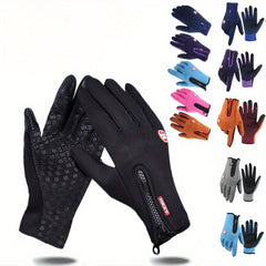 Winter Touch Screen Gloves Unisex Cycling & Skiing Waterproof Zipper