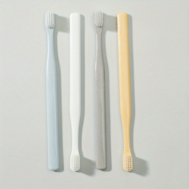 4pcs Bamboo Charcoal Toothbrush Japanese Macaron Toothbrush