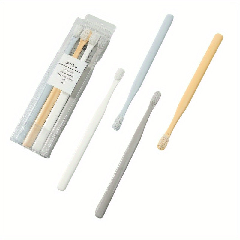 4pcs Bamboo Charcoal Toothbrush Japanese Macaron Toothbrush