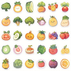 60pcs Cartoon Vegetables Reward Stickers for DIY Skateboard Guitar Helmet