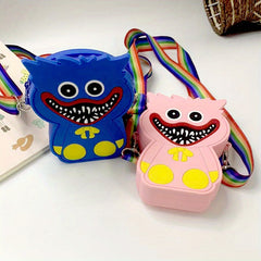 Kids Cartoon Silicone Messenger Bag Small Satchel
