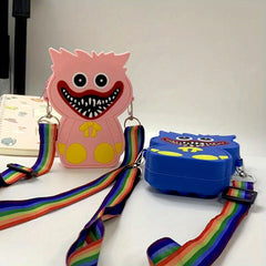 Kids Cartoon Silicone Messenger Bag Small Satchel